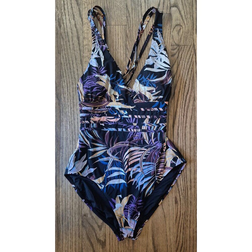 LA BLANCA Slimming Ruched One-piece Swimsuit Bathingsuit Women's Size 12